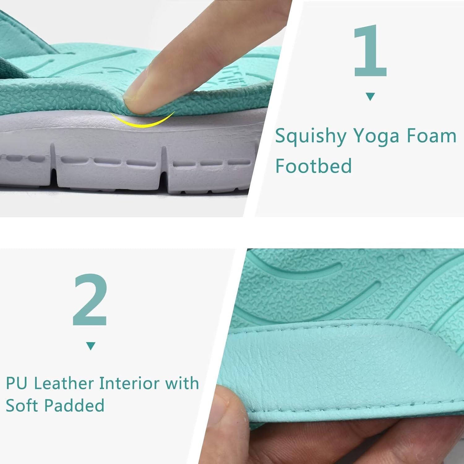 Thumbnail 4 de KuaiLu Womens Casual Flip Flops with Arch Support and Cushioned Sole