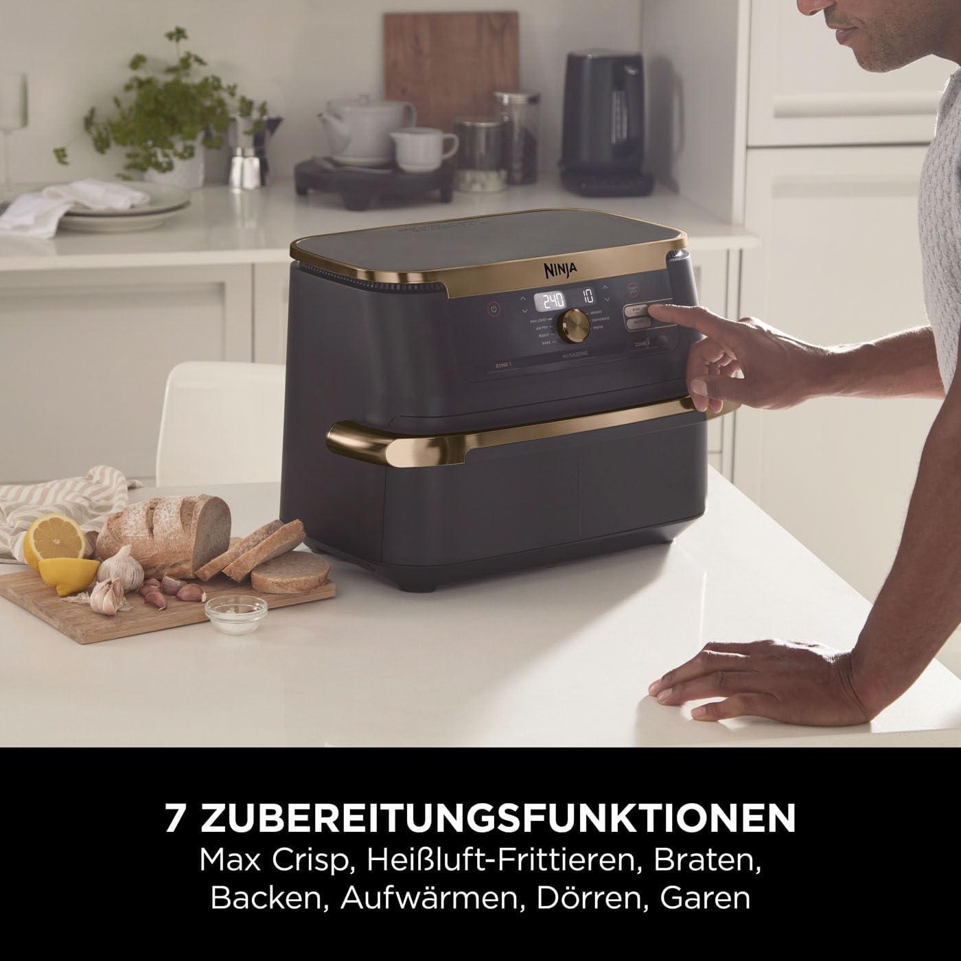 Detalle 2 de Ninja AF500EUCP Heißluftfritteuse 10,4 L