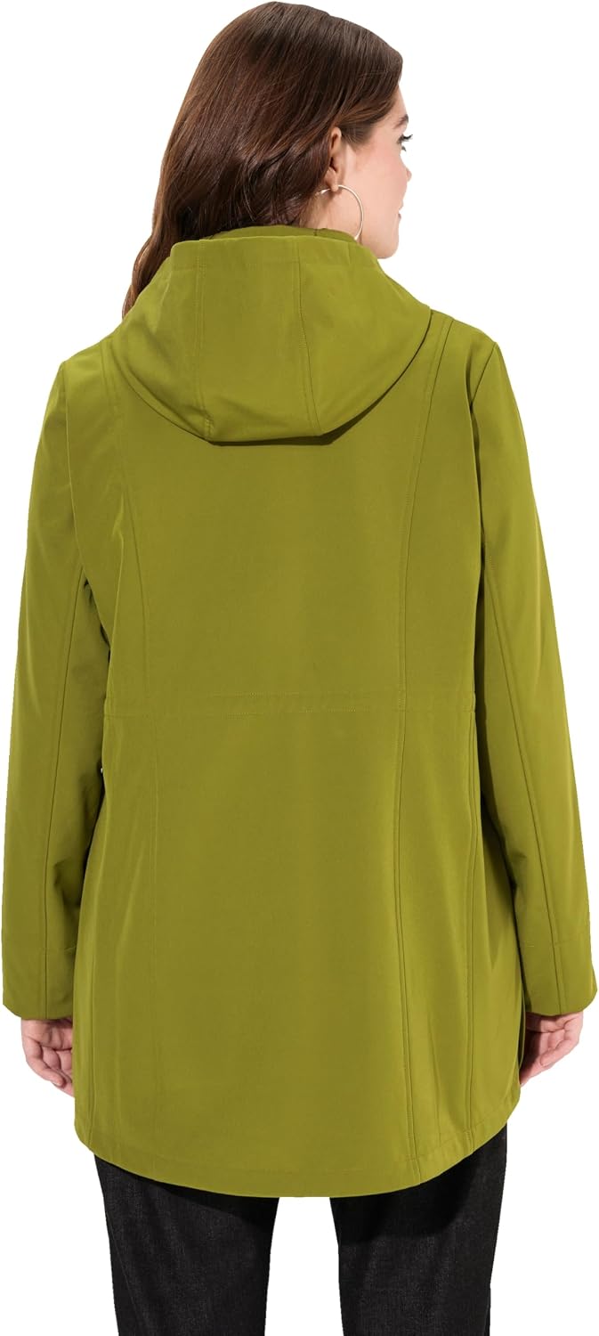 Detalle de Veste Softshell HYPRAR pour Femmes Grandes Tailles d'Ulla Popken – Imperméable, Capuche Amovible