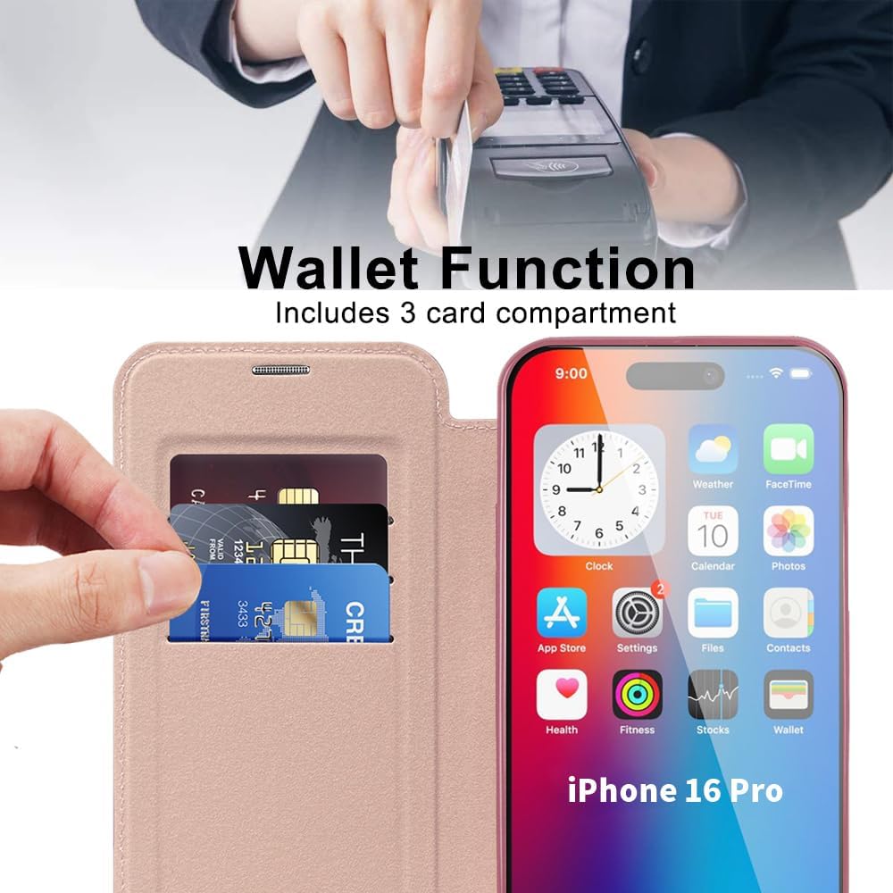 Detalle 2 de Asdsinfor Wallet Case for iPhone 16 Pro