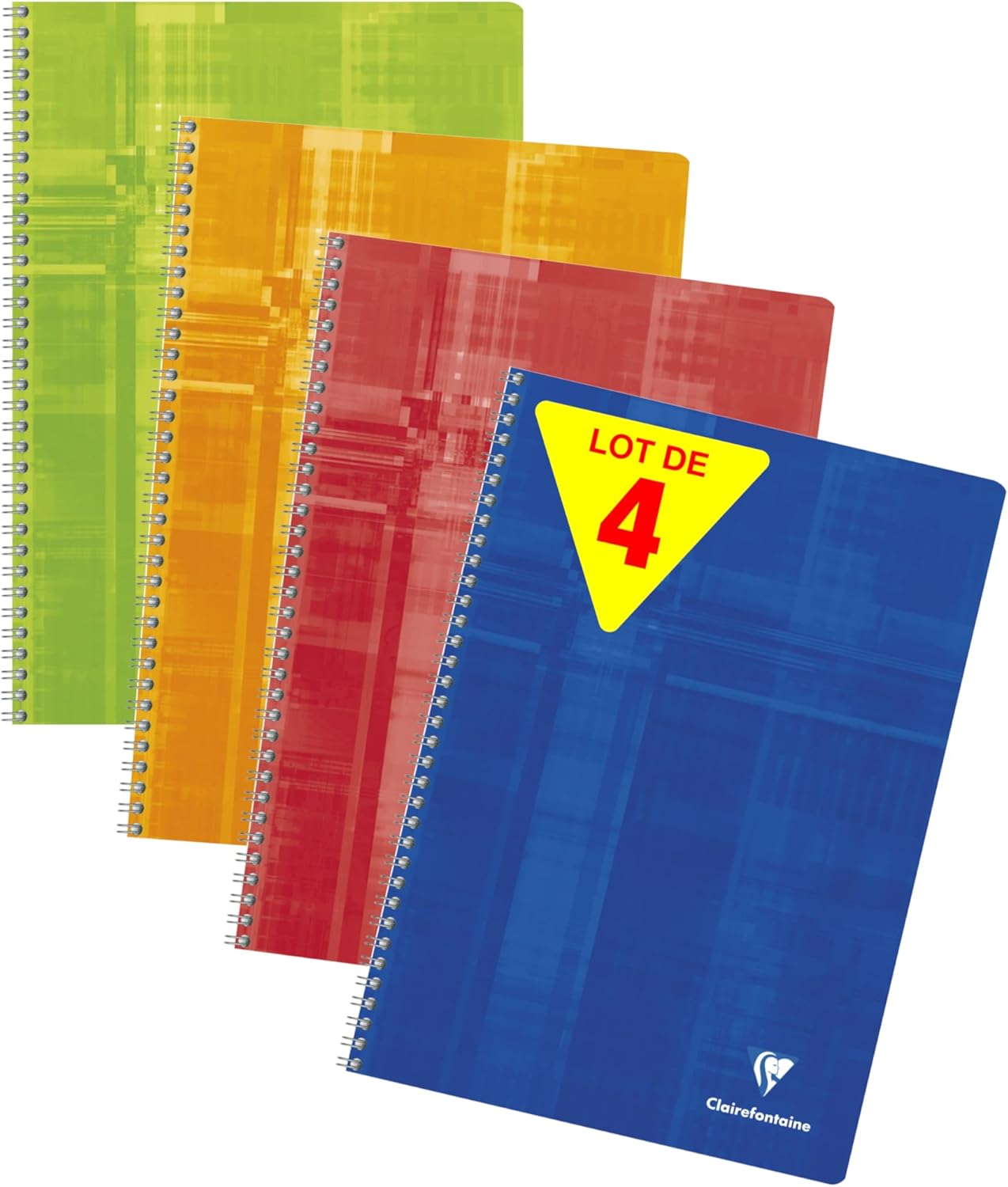 Thumbnail 6 de Clairefontaine 68162C Lot de 5 Cahiers à Spirale – A4, 180 pages, 90 g, couverture pelliculée