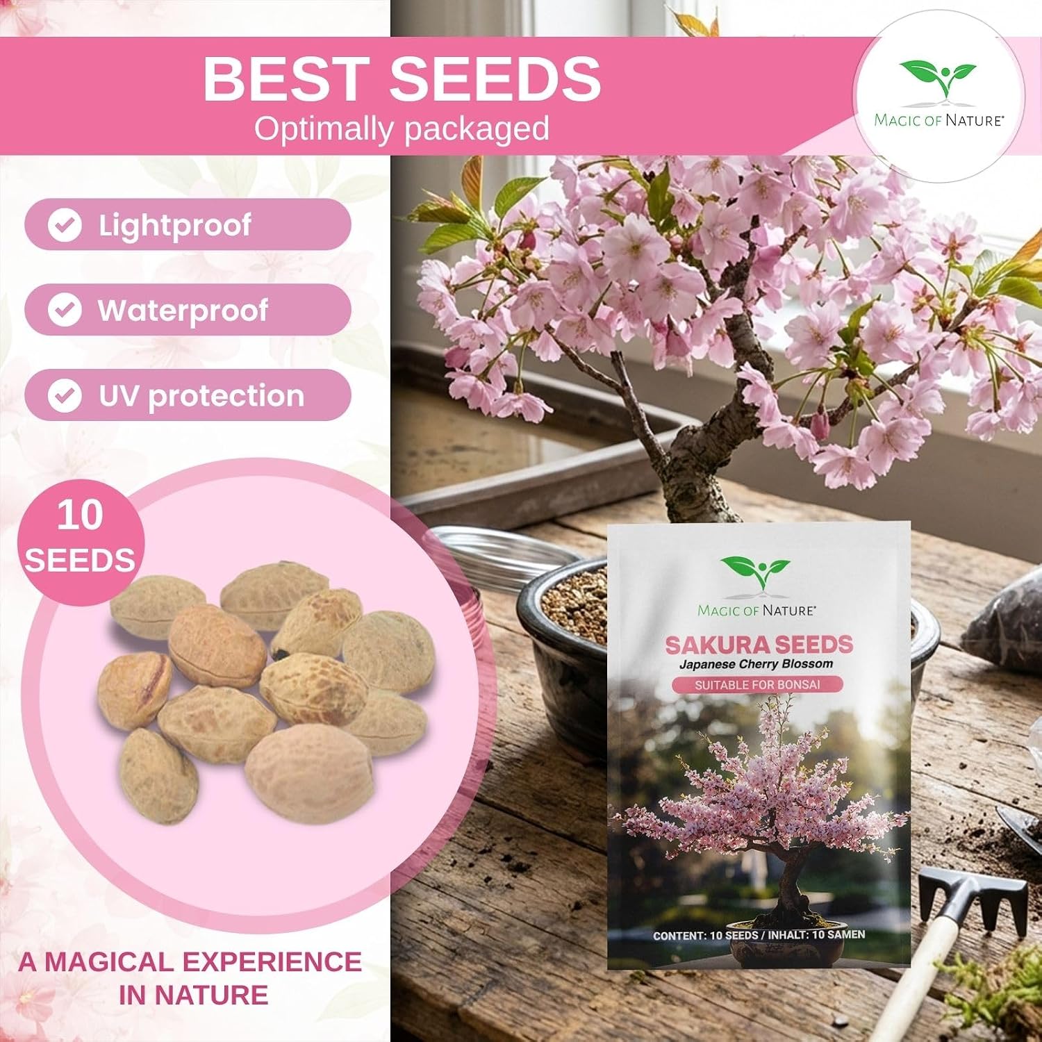 Thumbnail 2 de Magic of Nature Prunus serrulata – japanskt körsbär, 10 frön för trädgård och bonsai