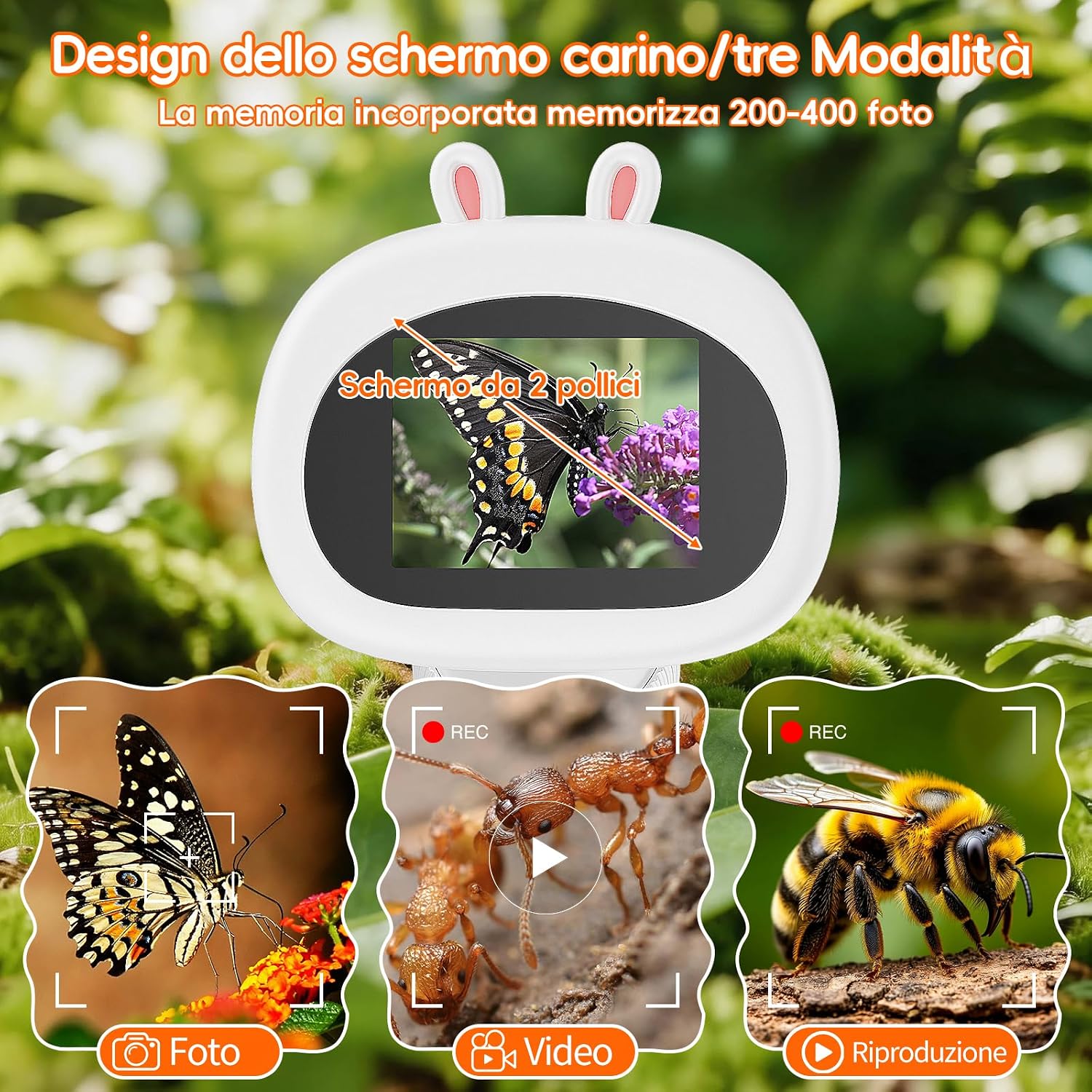 Detalle de ASPOVEN Microscopio Bambini Digitale Portatile 1000X con Schermo 2" – Esplorazioni scientifiche per i più piccoli