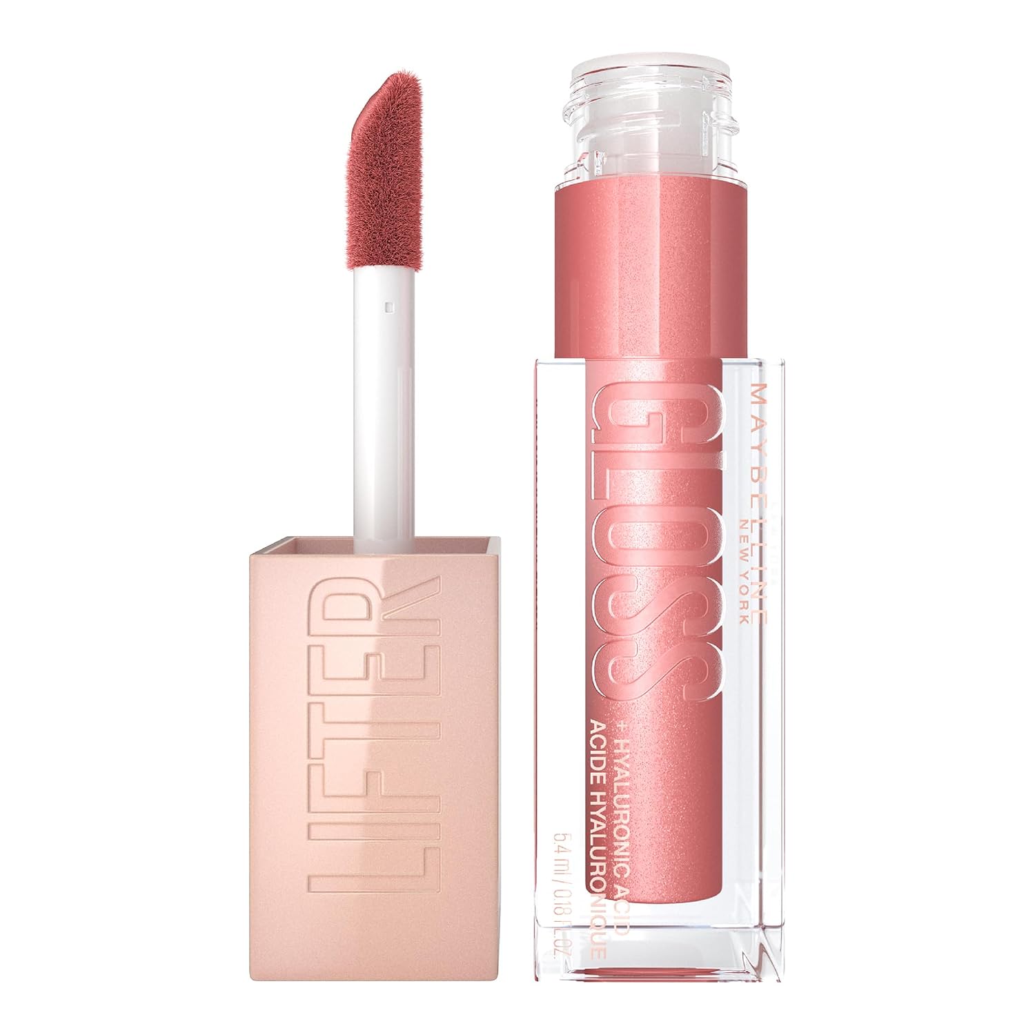 Detalle 2 de Maybelline New York Lifter Gloss Nr. 003 Moon (Rosa) – feuchtigkeitsspendender Lipgloss mit Hyaluronsäure, 5,4 ml