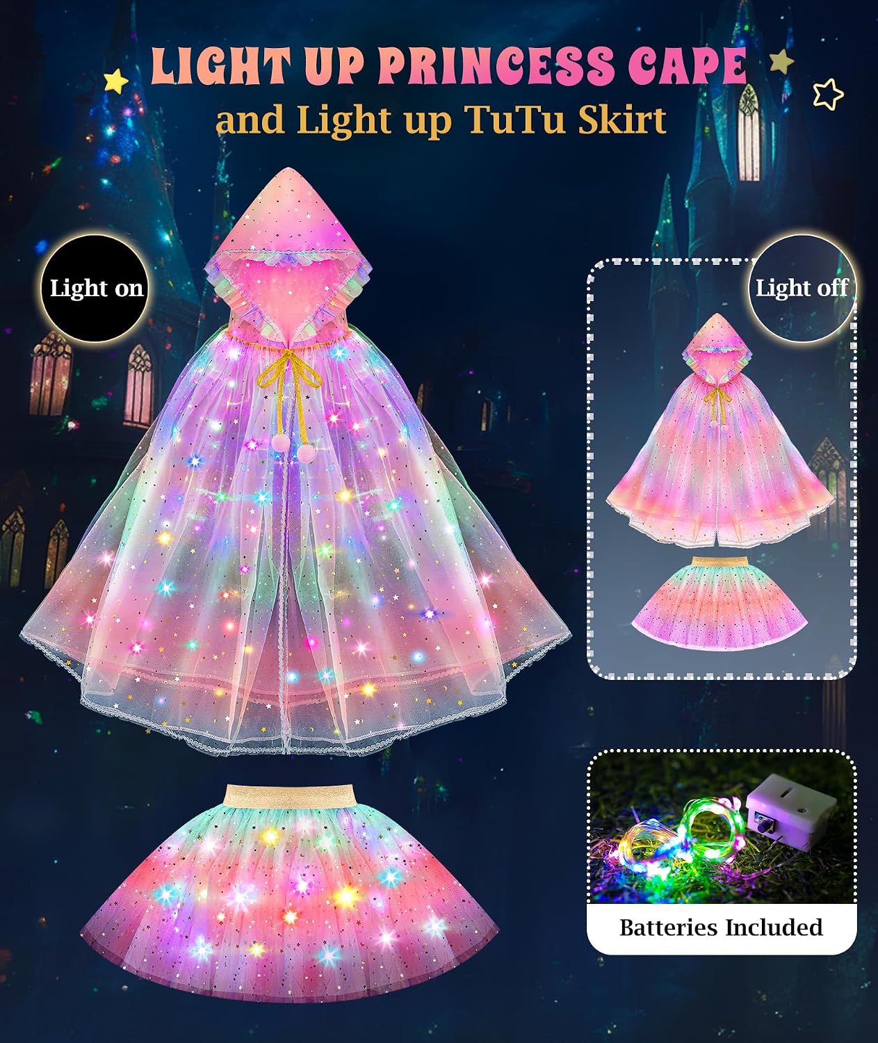 Detalle 2 de DOLNOW Princess Dress Ages 3-6