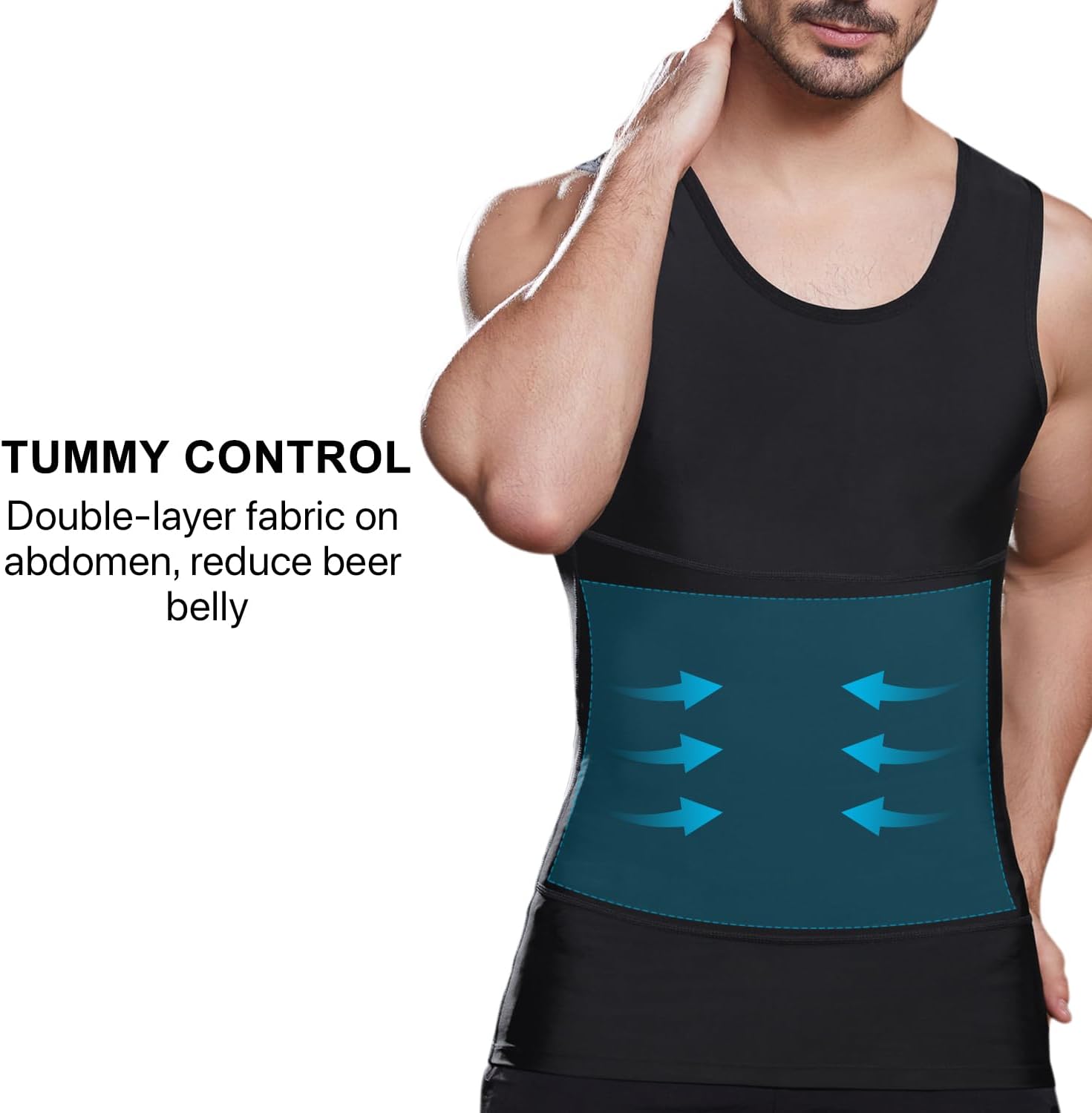 Thumbnail 2 de Mens Slimming Compression Shirt for Gynecomastia 🩲