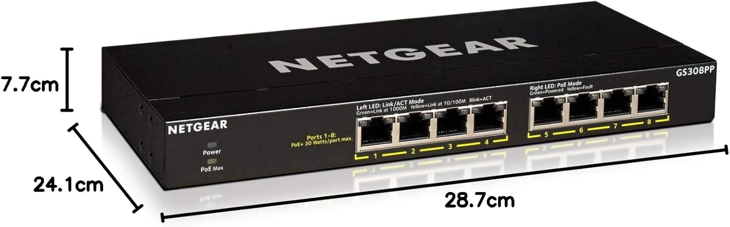 Thumbnail 6 de NETGEAR GS308PP 83W 8‑Port PoE Switch