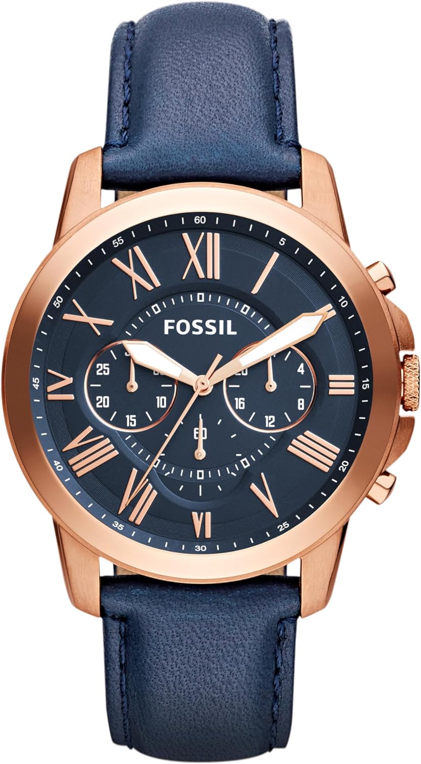Detalle de Fossil Grant Reloj Hombre Cronógrafo Acero Rosa Dorado
