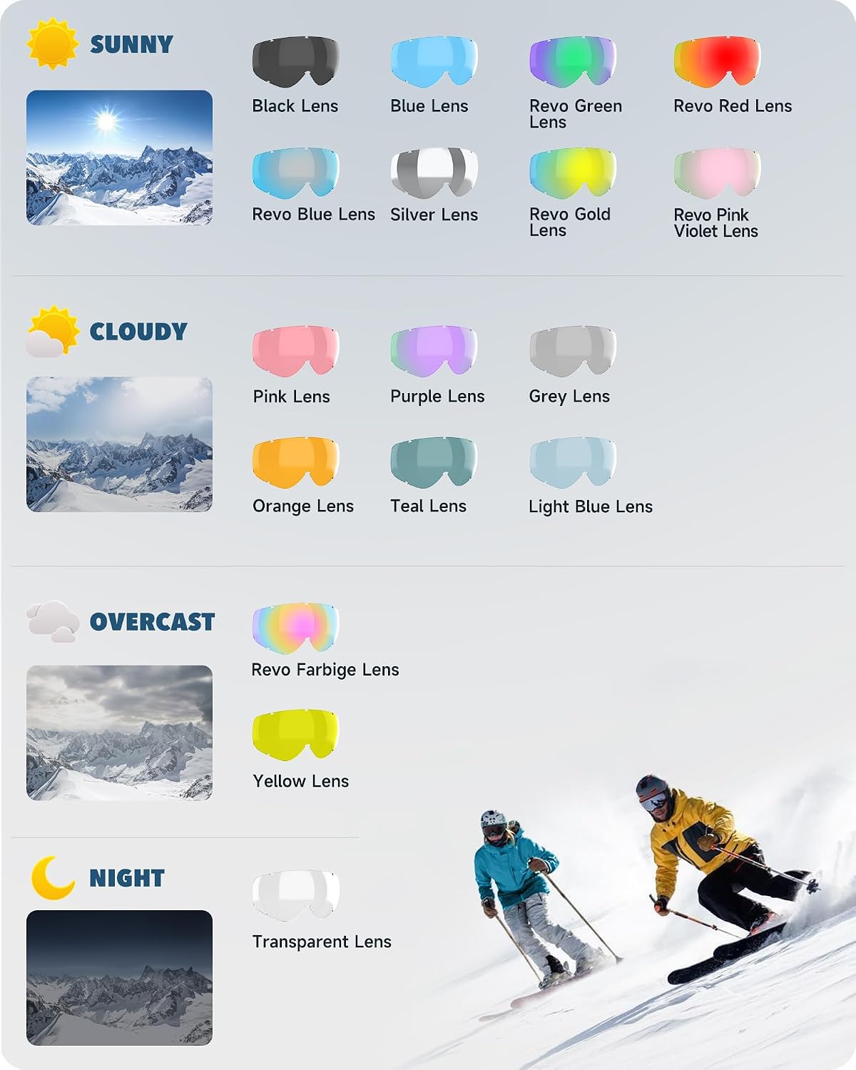 Thumbnail 6 de Findway Ski Goggles OTG with UV400
