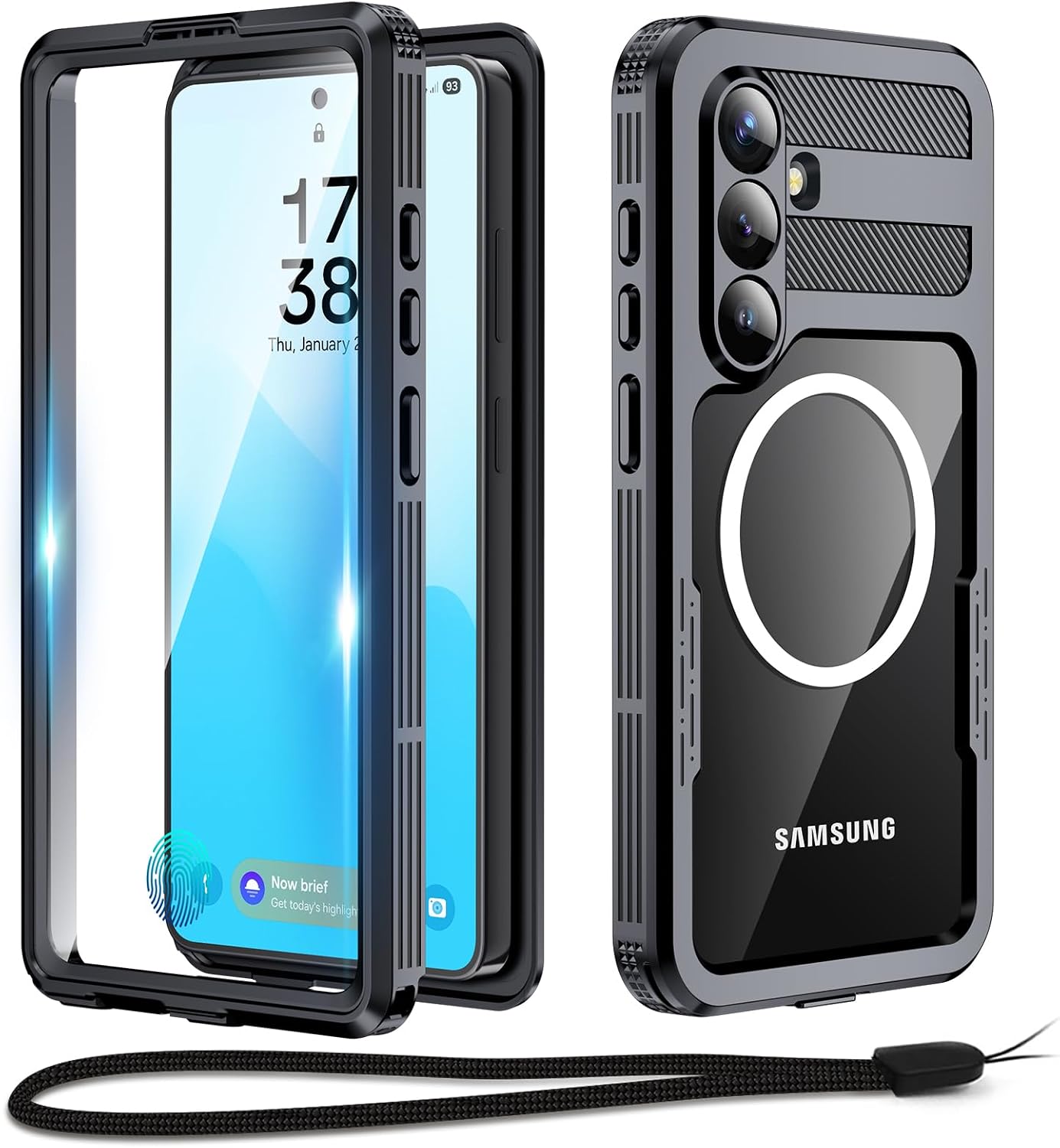 Detalle de Beeasy Waterproof Galaxy S26 Case (IP68) with Magsafe Compatibility, Built-in Screen Protector & Camera Lens Cover