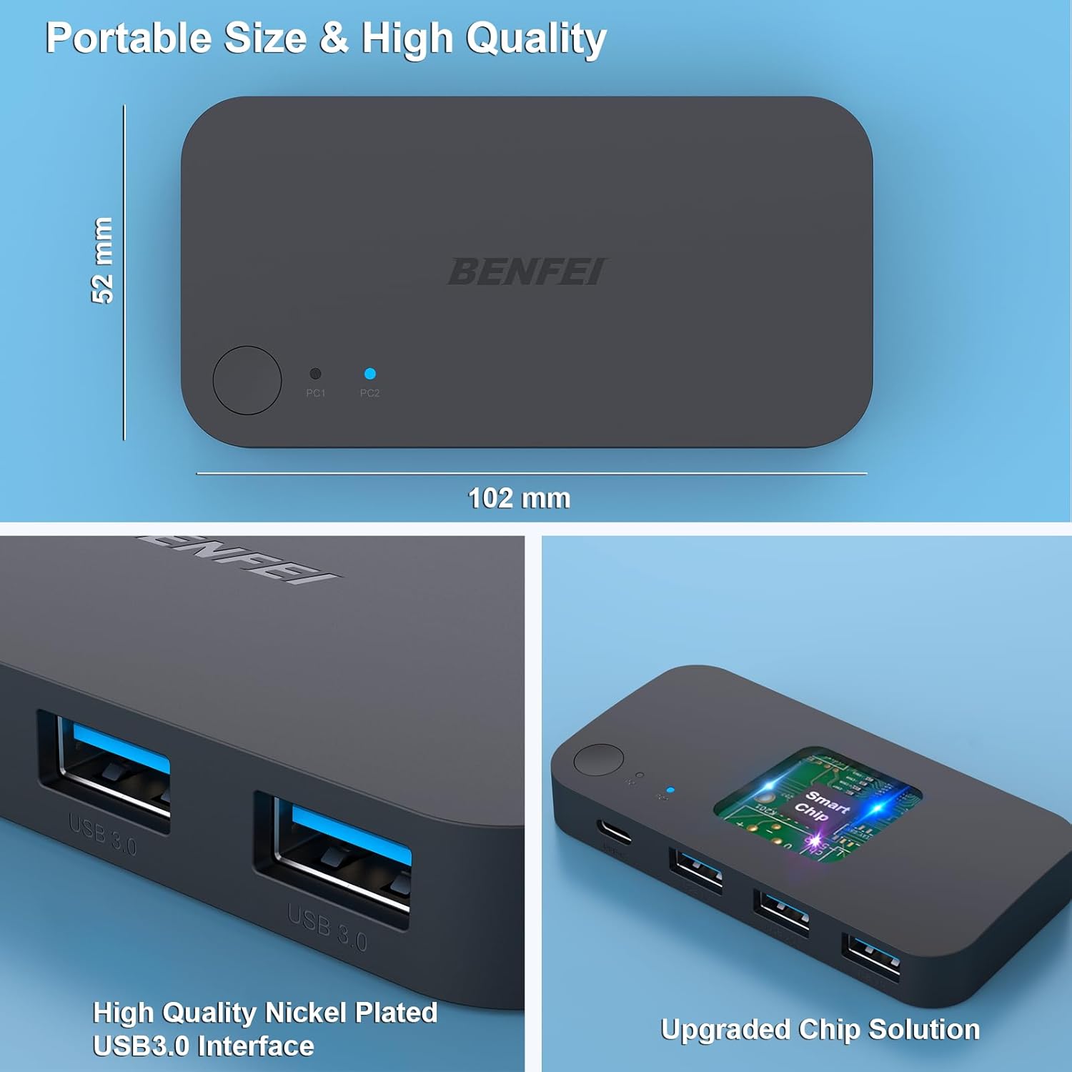 Thumbnail 6 de BENFEI USB 3.0 Switch 2-in-4-out für PC