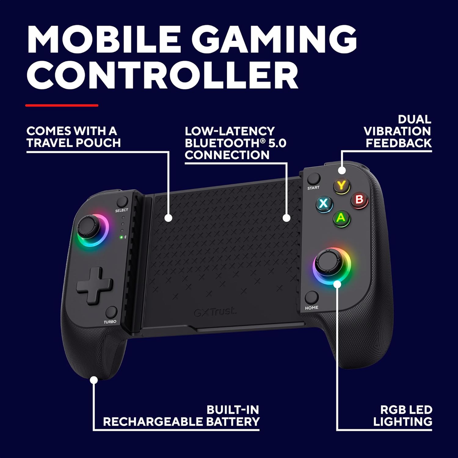 Thumbnail 1 de GXTrust Trust GXT 735 Mylox: Bluetooth mobile gaming controller for iPhone, Android, PS5 and Xbox