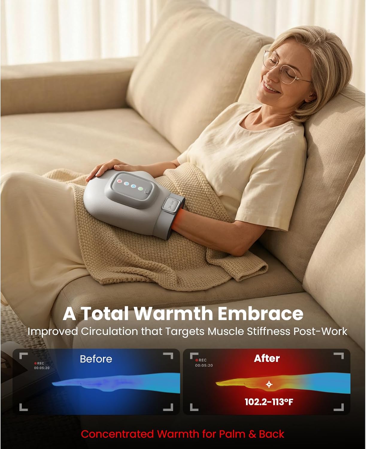 Detalle de Bob and Brad HandSpa Prime Electric Heated Hand Massager: a pragmatic look