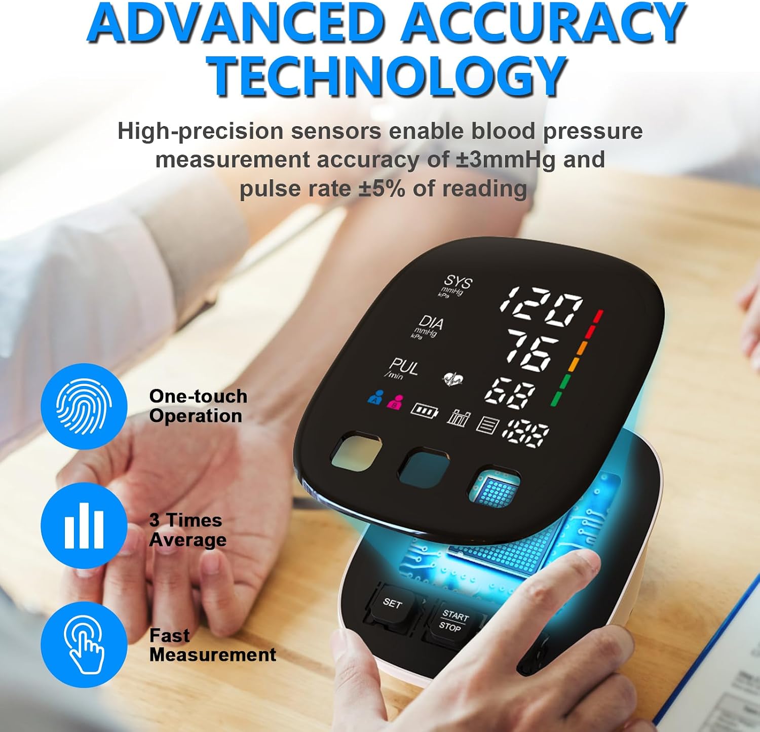 Detalle 2 de Blood Pressure Monitor, Upper-Arm, 2×199 Memory