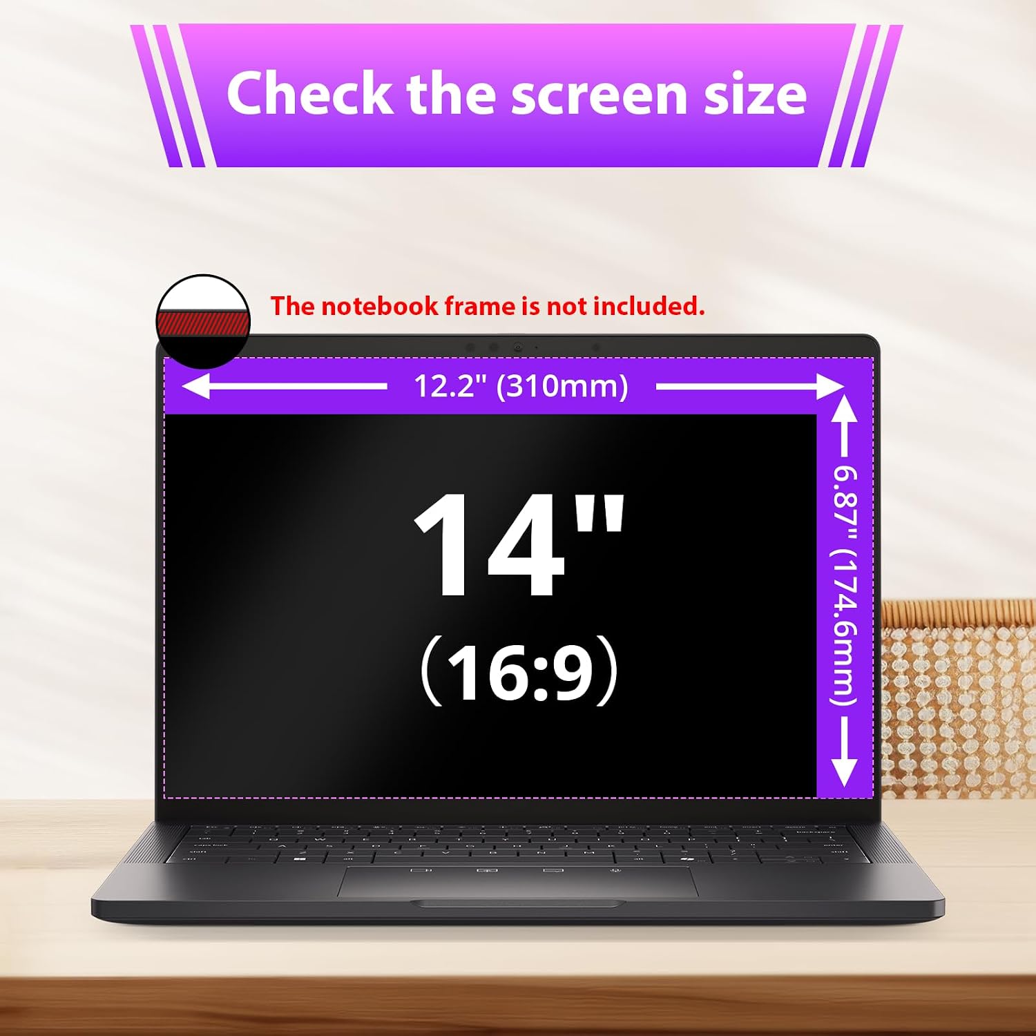 Thumbnail 2 de IPROKKO 360° Privacy Screen Protector 14 Inch