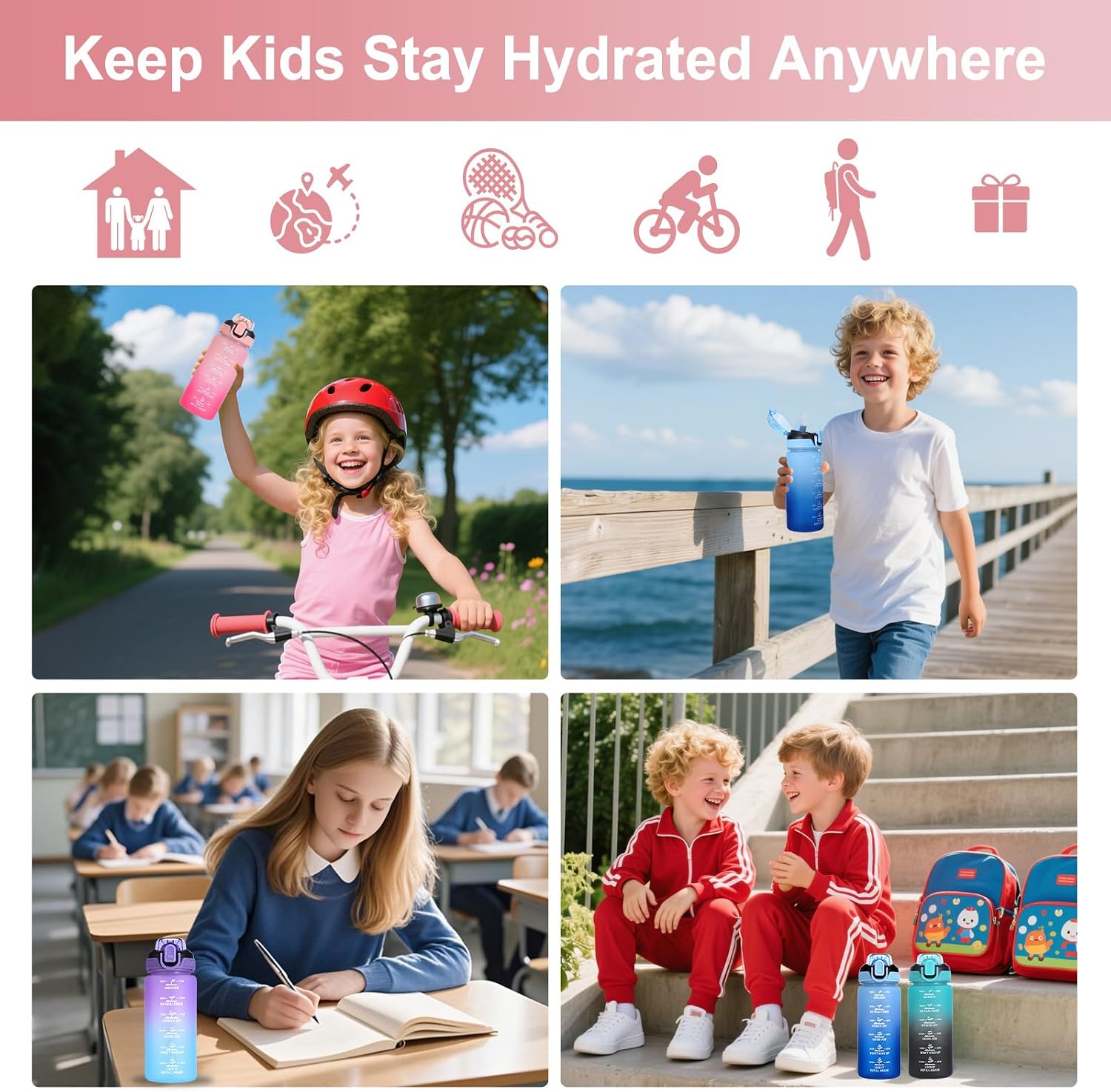 Thumbnail 6 de SUPPRUI Kids Water Bottle 600ml