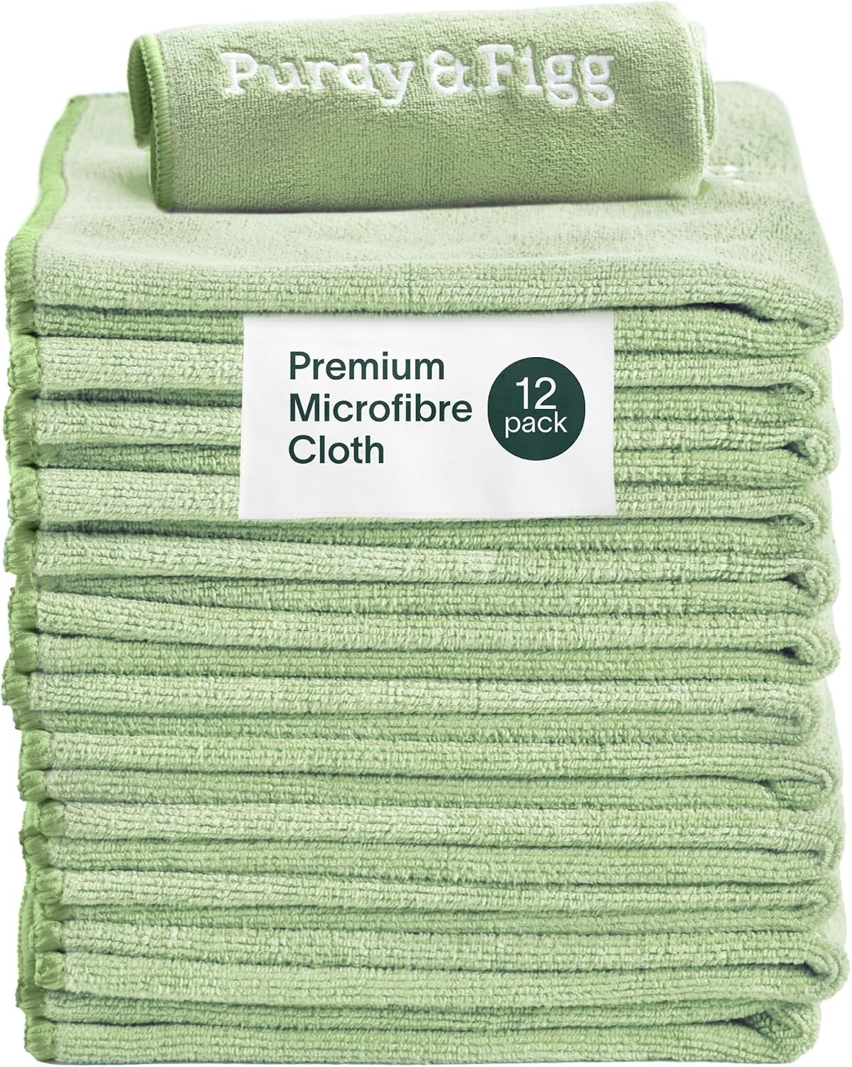 Imagen de Purdy & Figg Microfiber Cleaning Cloths (Pack of 12) – Super Soft, Streak-Free & Reusable en OfertitasTOP