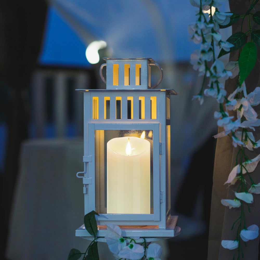 Detalle de Biyanuo 3D Wick Flameless LED Candles — Set of 2 with Remote and 24-Hour Timer (D3H6 inch)
