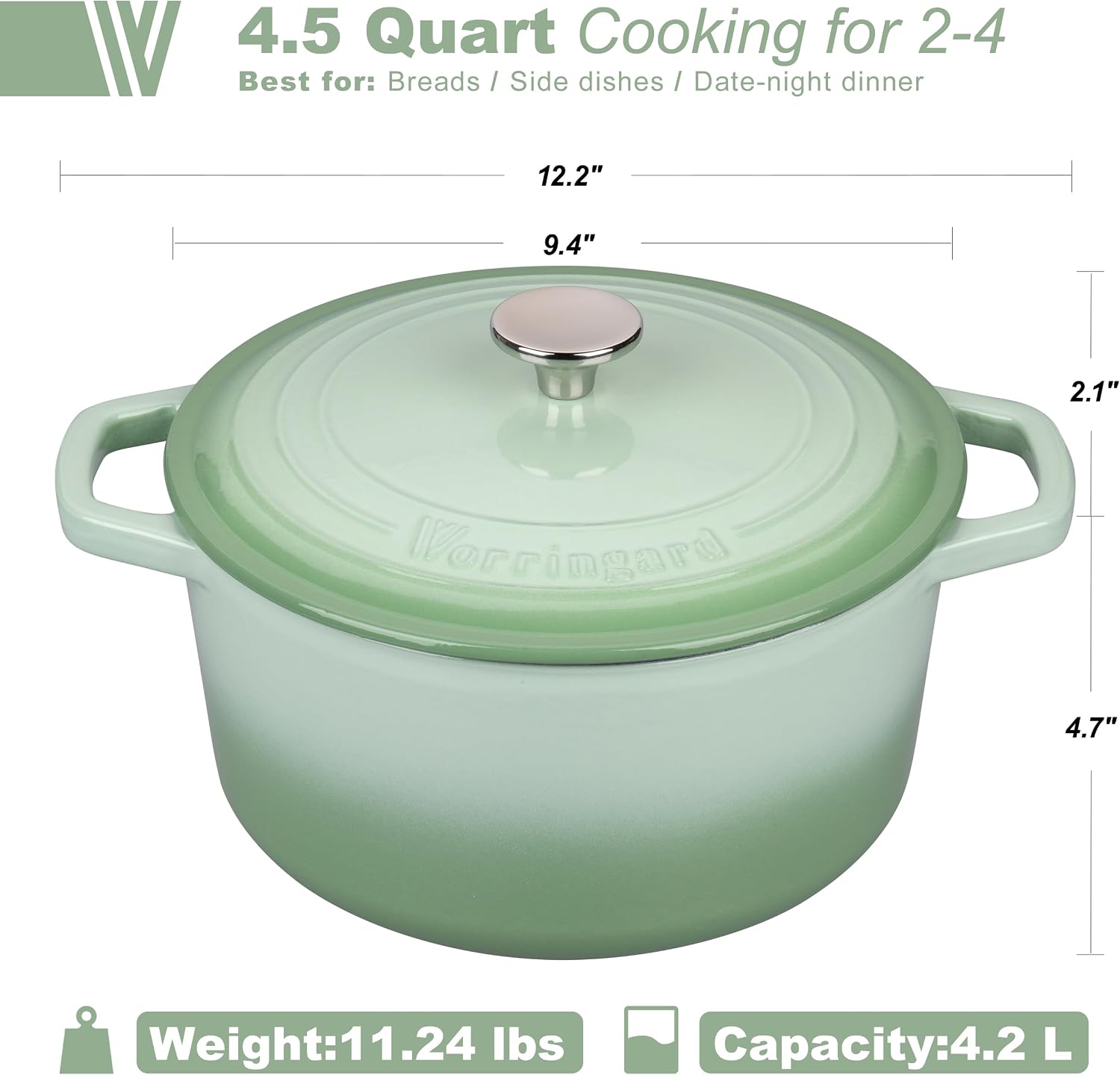 Detalle 2 de VORRINGARD Dutch Oven 4.5QT 🍲