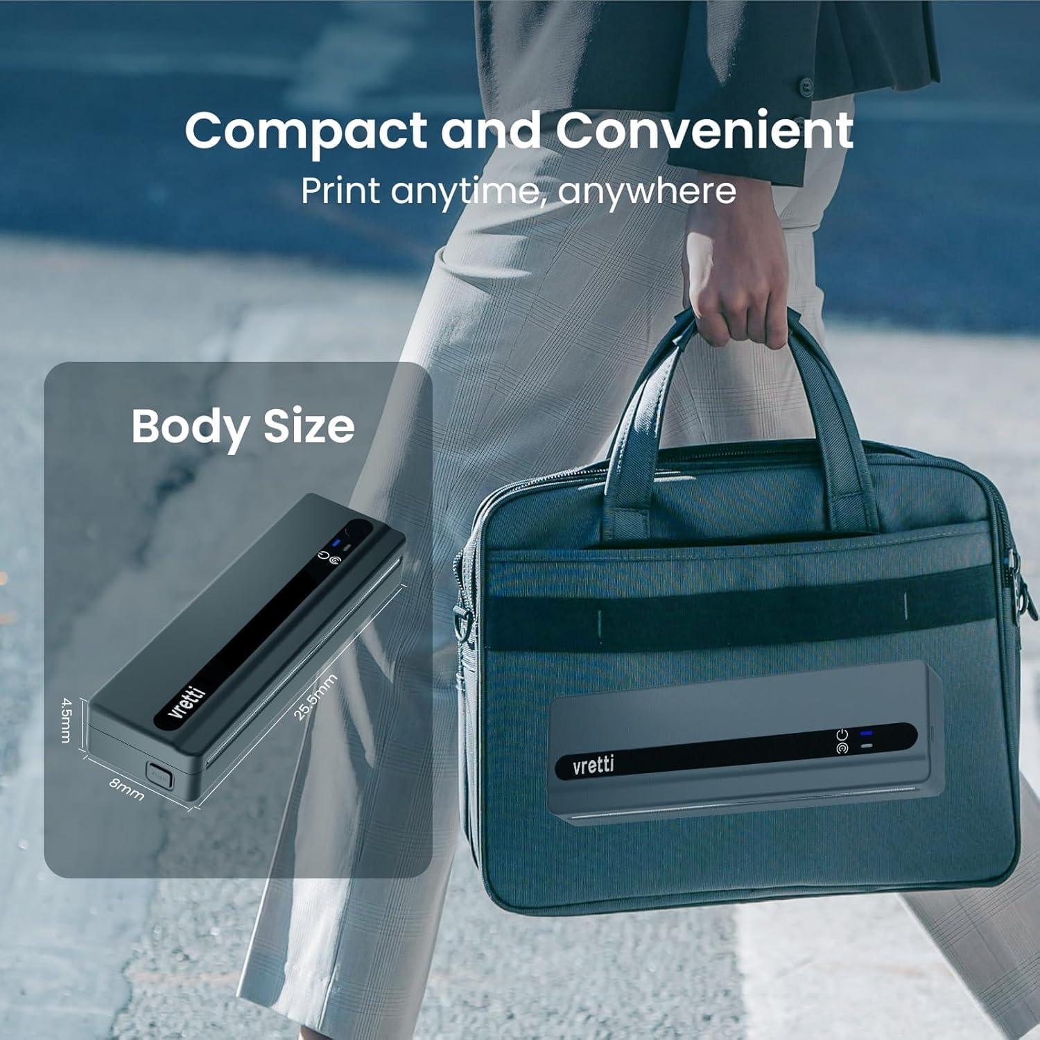 Thumbnail 6 de vretti PB821 Portable Inkless Printer: Compact A4 Thermal Printer with Bluetooth & USB, Android/iOS Compatible