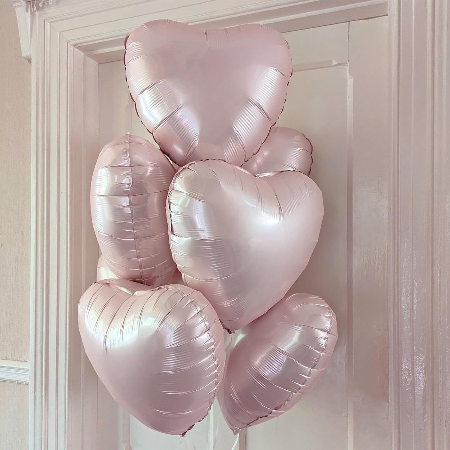 Thumbnail 3 de Baby Pink Heart Balloons, 18 Inch Pink Heart Foil Balloons – 12Pcs