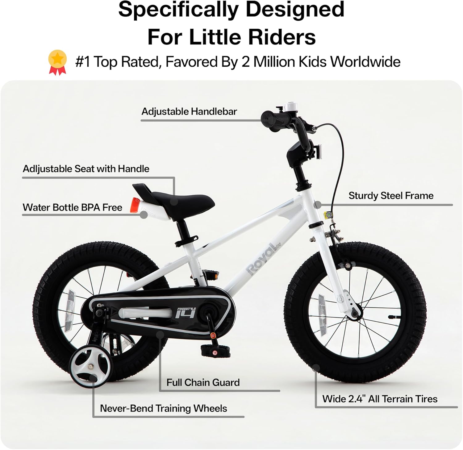Detalle de RoyalBaby Freestyle Kids Bike 16 Inch