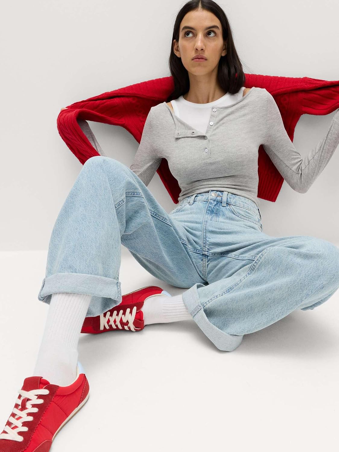Detalle de Marks & Spencer Henleytop voor dames, dubbellaags