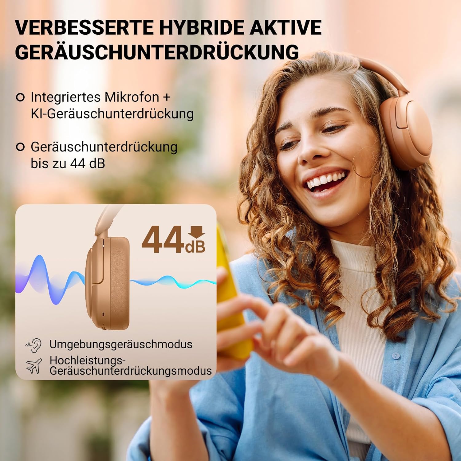Thumbnail 1 de Edifier V80 Hybrid Over-Ear-Kopfhörer (Bluetooth 5.4) mit aktiver Geräuschunterdrückung