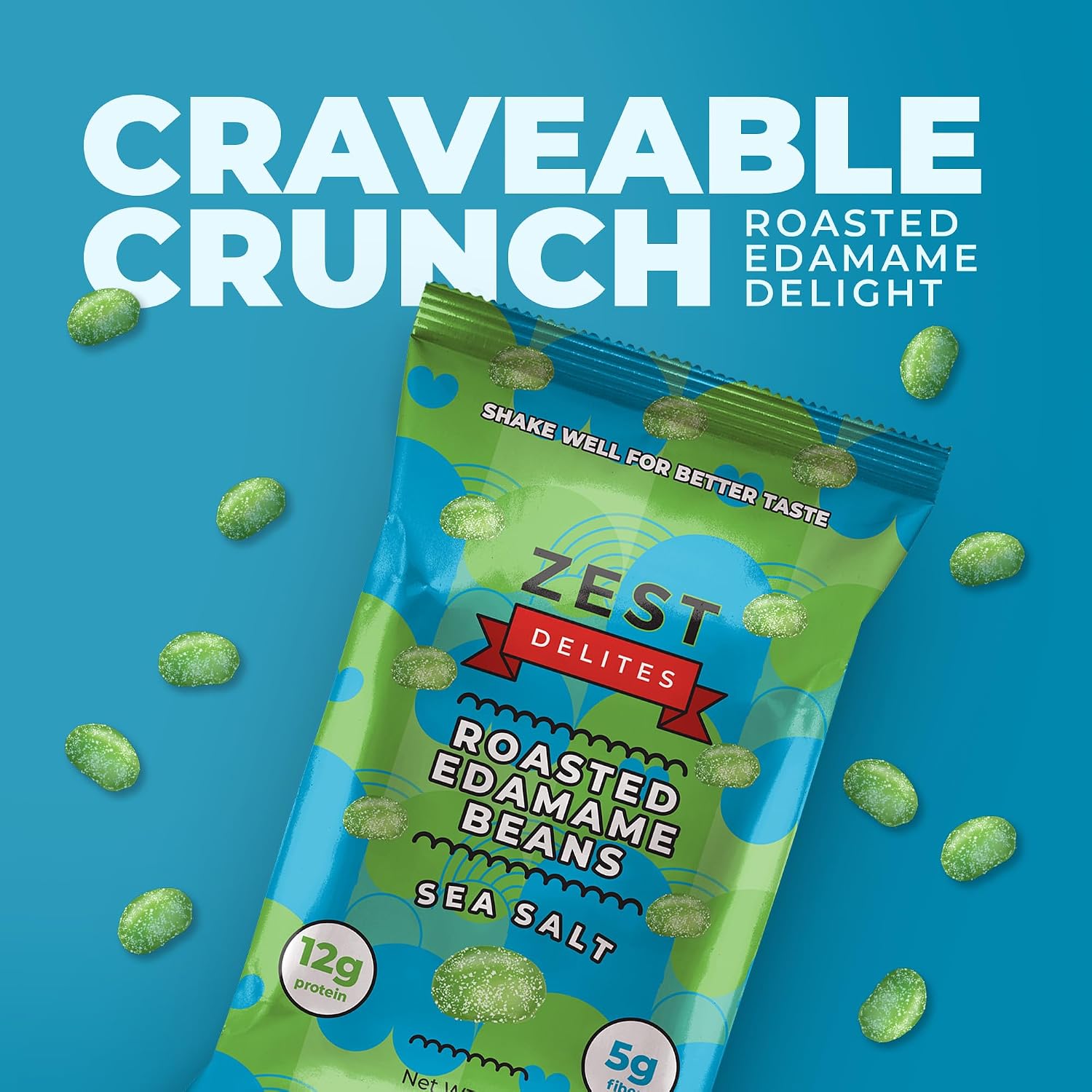 Thumbnail 6 de Zest Delites Sea Salt Dry Roasted Edamame, 12g Protein, 24-Pack