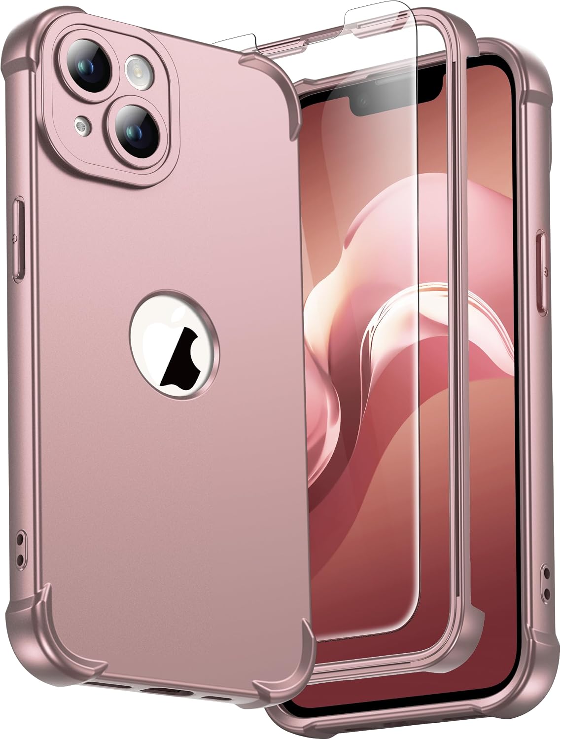Detalle de iPhone 14 Plus silicone case with 2 glass