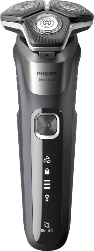 Detalle de Philips Shaver Series 5000 S5887/50 – Rasierer mit Reinigungsstation, automatischer Rasur-Anpassung und flexiblem Scherkopf