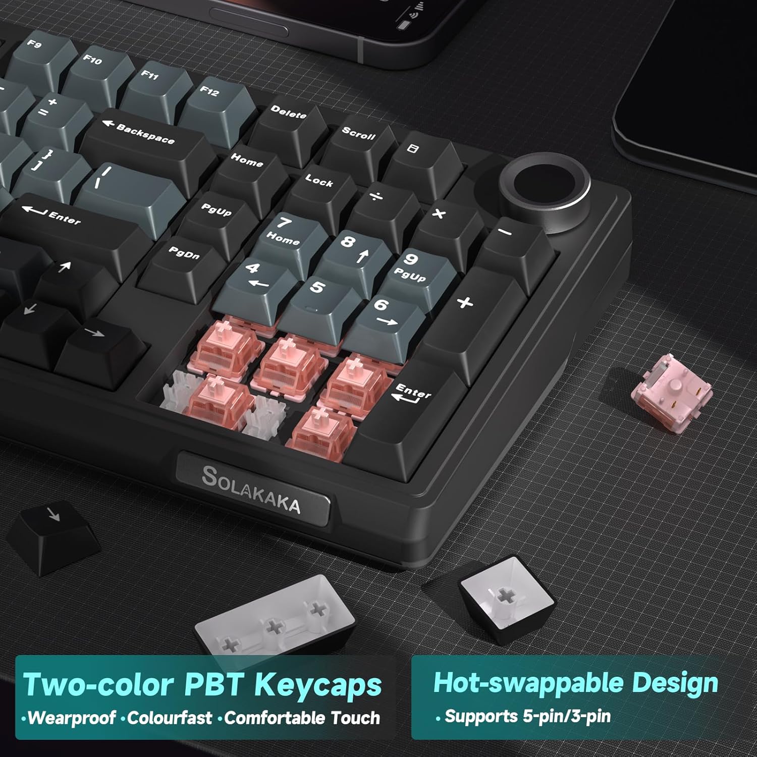 Thumbnail 3 de SOLAKAKA KI99 Pro 96% Triple-Mode Wireless Mechanical Keyboard (Silent Switches, Hot-Swappable RGB)
