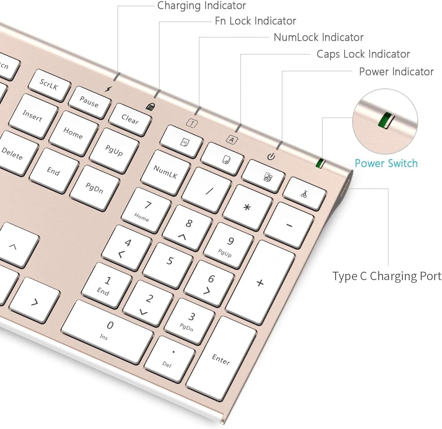 Thumbnail 3 de Vssoplor Wireless Keyboard and Mouse
