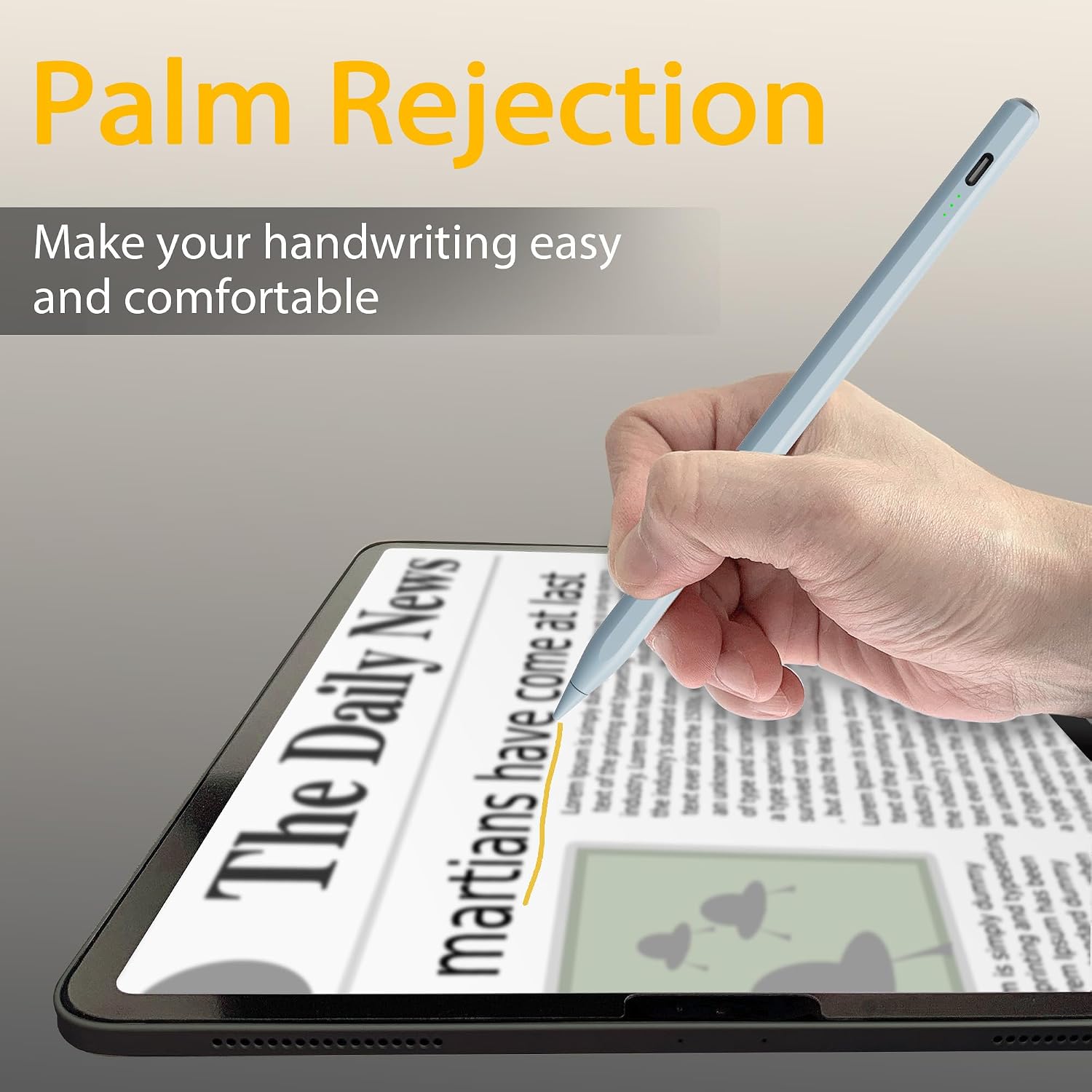 Detalle de Pencil for iPad (2026–2018) Fast Charge Stylus with Palm Rejection & Tilt Sensitivity