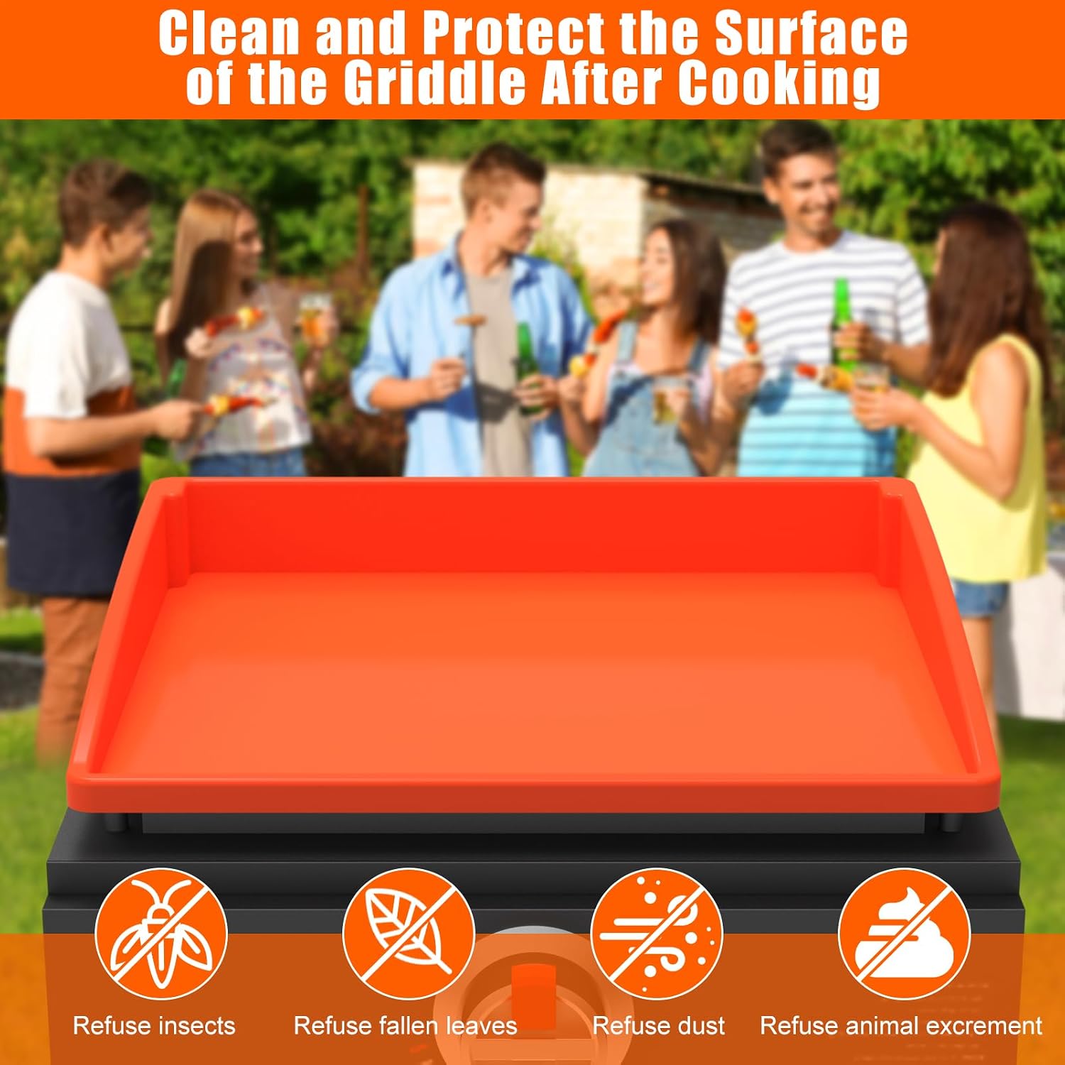Thumbnail 1 de BESSIO KLDR Silicone Griddle Mat for 17-Inch Blackstone, Full-Coverage Food-Grade Silicone