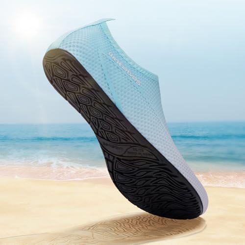 Thumbnail 1 de WateLves Swim Water Shoes Aqua Socks Barefoot for Sea Beach Swimming – Blue/Gray (UK 6/7)