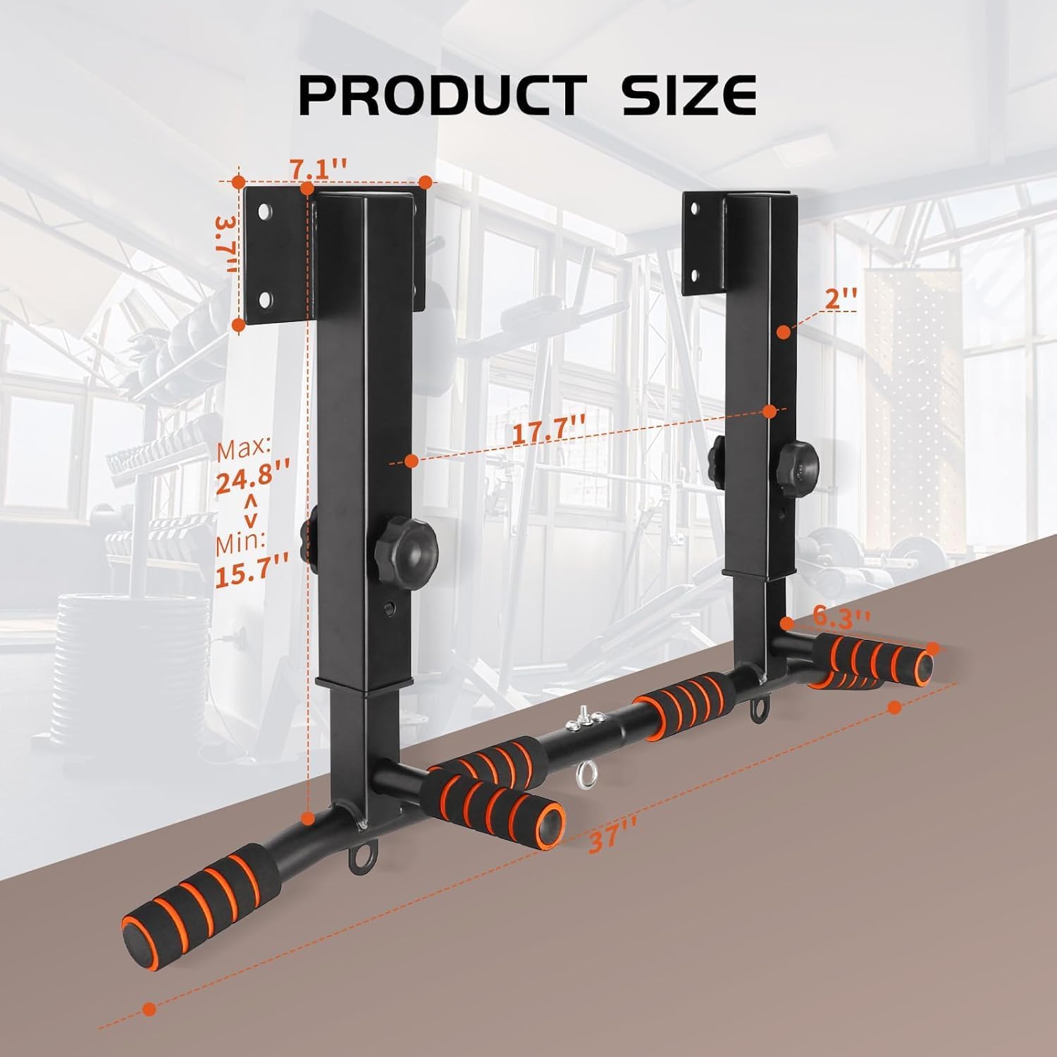 Thumbnail 1 de QZWGZ Wand-Klimmzugstange Heavy Duty – höhenverstellbar bis 200 kg mit rutschfesten Griffen