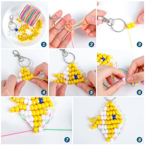 Thumbnail 3 de I LOVE MOM 1500 Cuentas Grandes con Hilo para Pulseras y Bisutería de Bricolaje