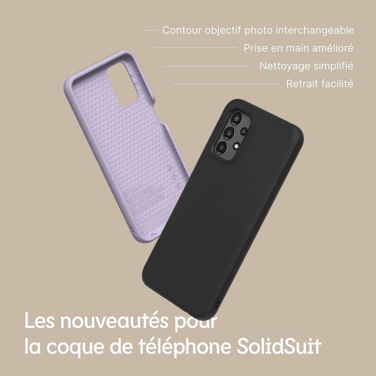 Thumbnail 4 de RhinoShield SolidSuit pour Samsung Galaxy A14 (4G/5G) – coque fine mate en carbone, absorption des chocs