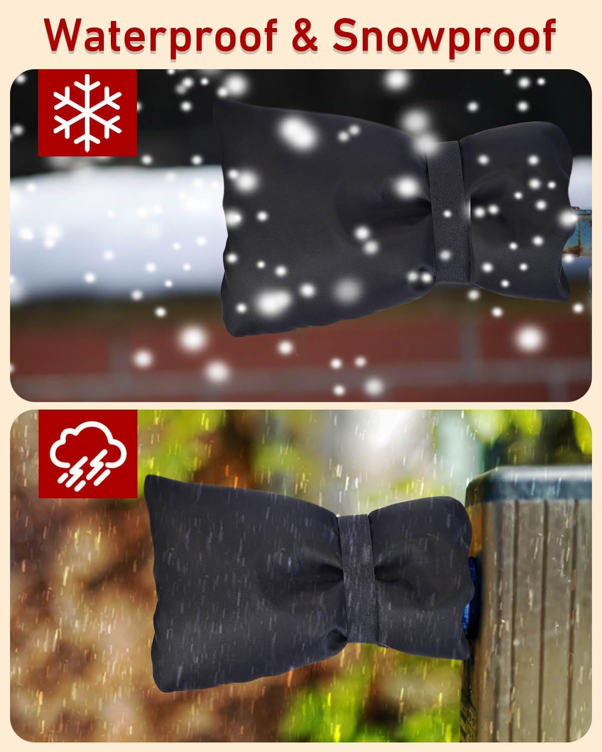 Detalle 2 de Outdoor Faucet Covers 3-Pack for Freeze Protection 🚰