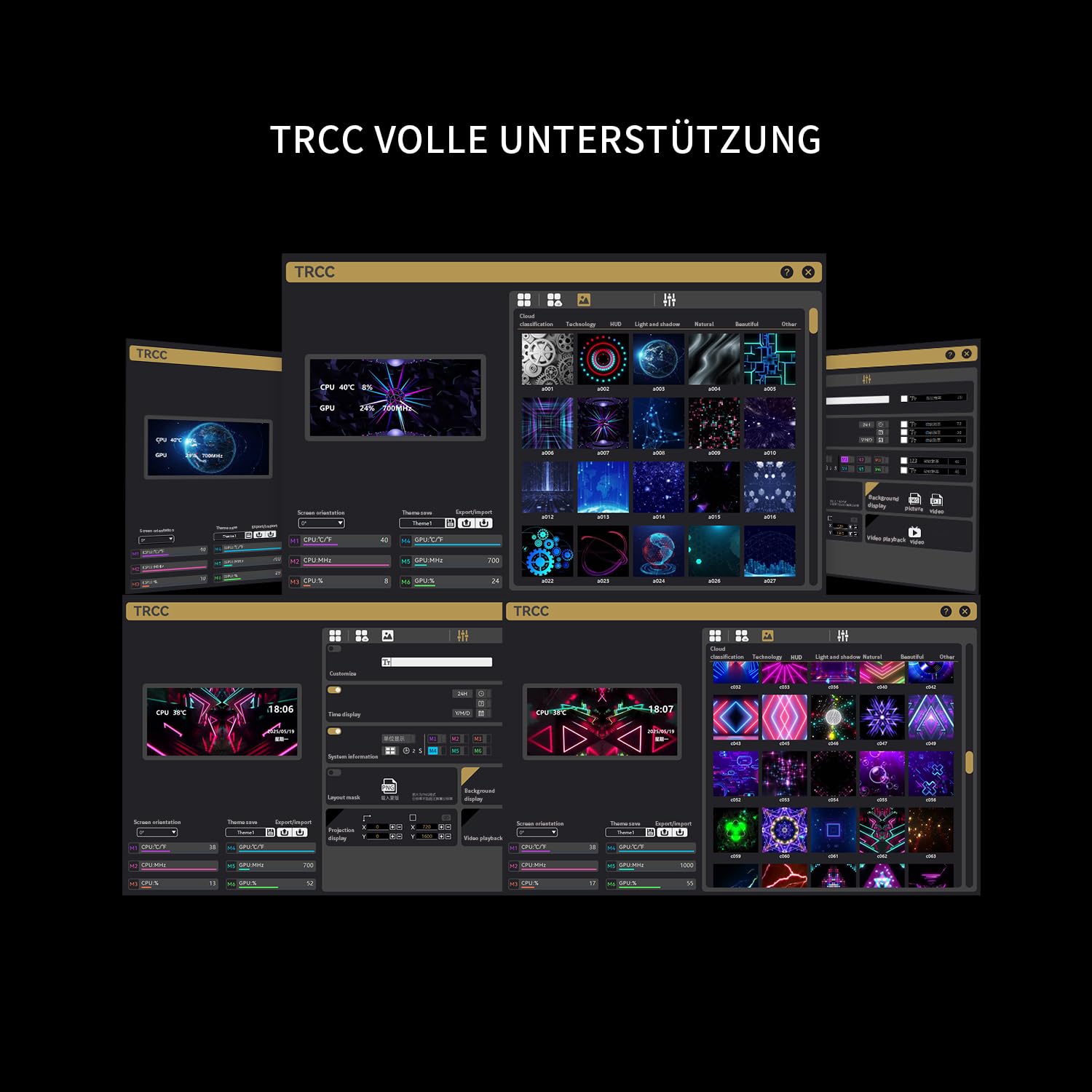 Detalle de Thermalright Trofeo Vision LCD Weiß 6,86-Zoll – Vollfarb-LCD Display für CPU-Wasserkühlung
