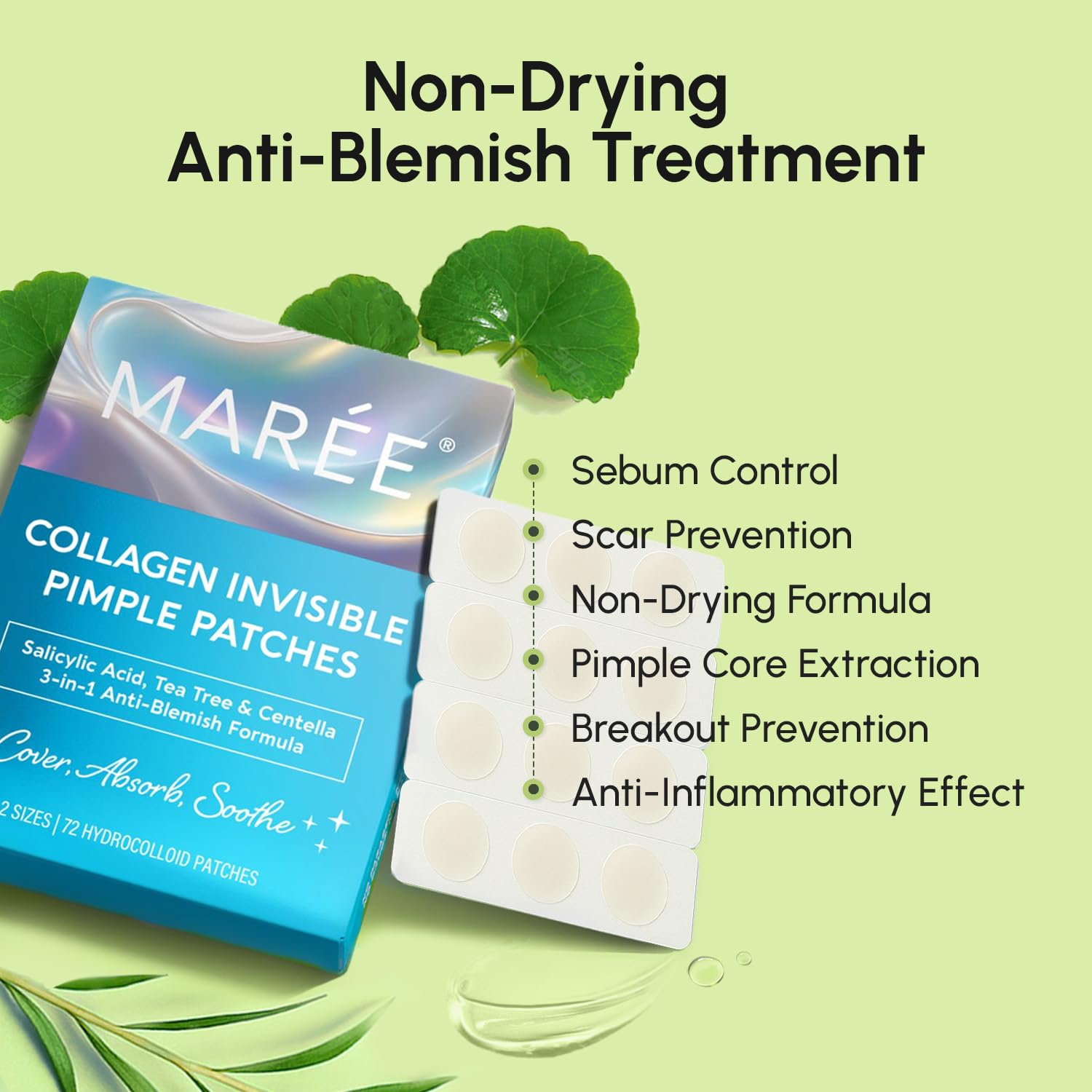Detalle de MAREE Invisible Pimple Patches 72 acne dots