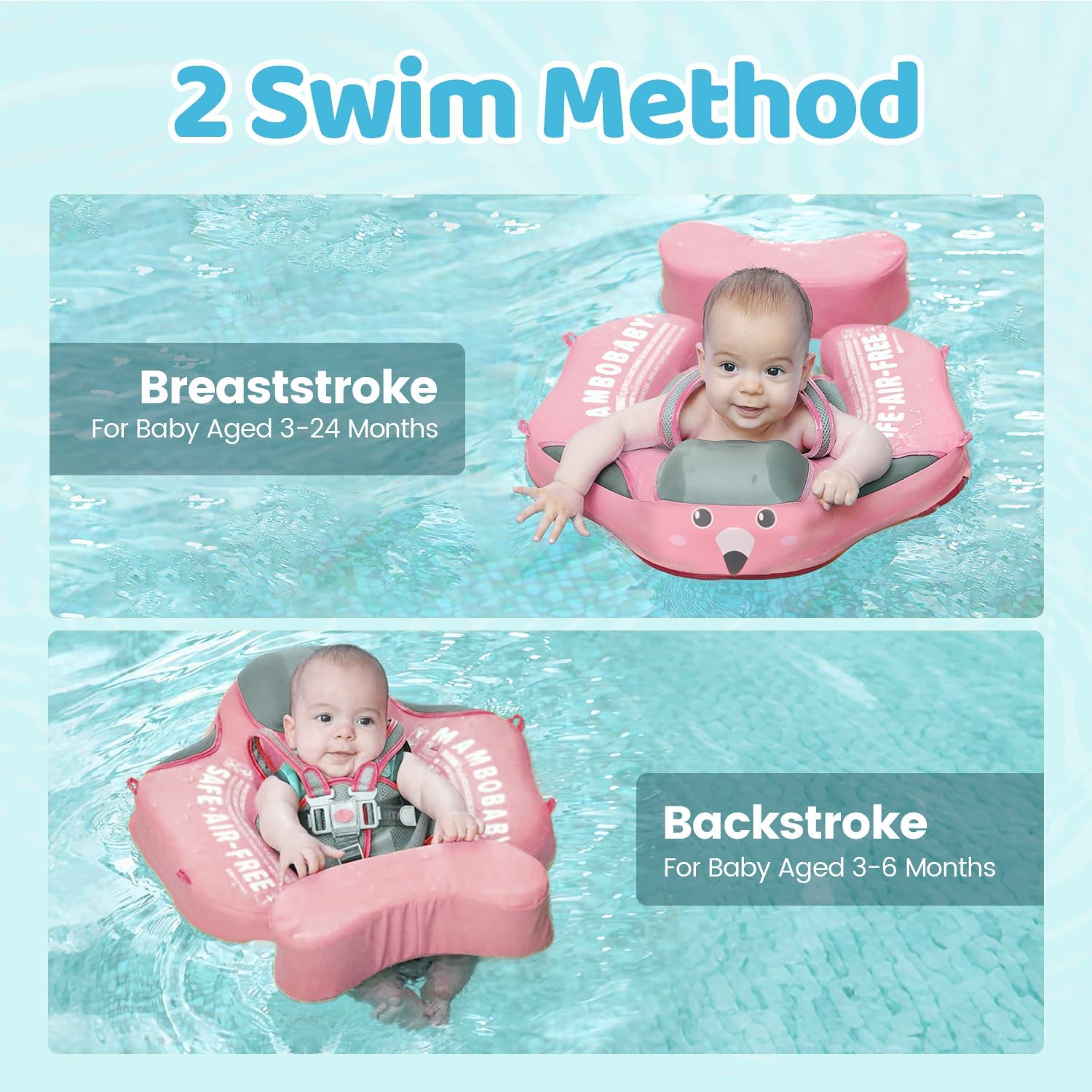 Thumbnail 3 de Mambobaby Float Add Tail Baby/Infant Swim Float with Canopy (UPF 50+)
