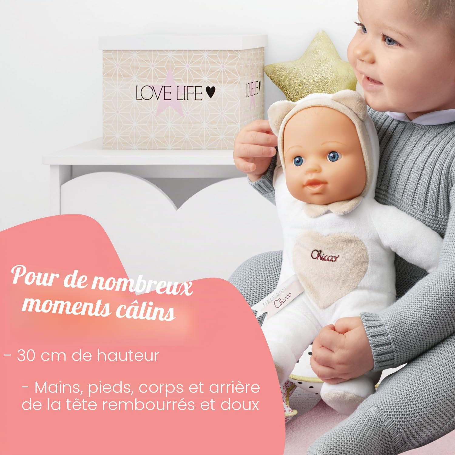 Thumbnail 3 de Chicco Ma Première Poupée, cœur Doux pour la Dentition — légère, lavable en machine dès 0 mois