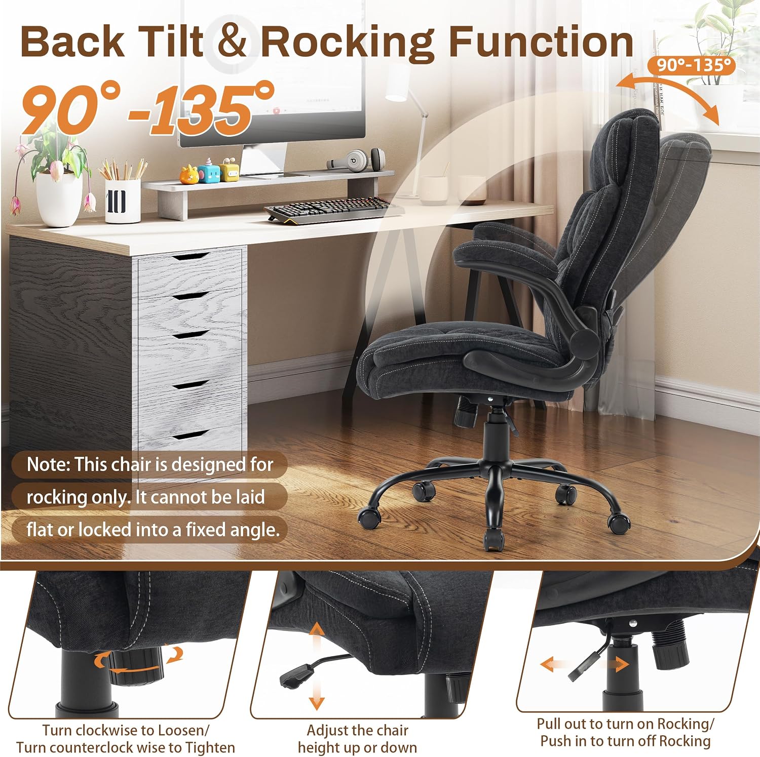 Detalle de BIGGARSIT Massage office chair Ergonomic Executive Chair with 4-Point Massage, Heat & 500-lb Capacity