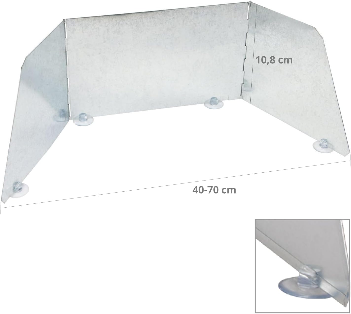 Detalle 2 de Bo-Camp Foldable Camping Stove Windshield, 40–70 cm Steel Screen