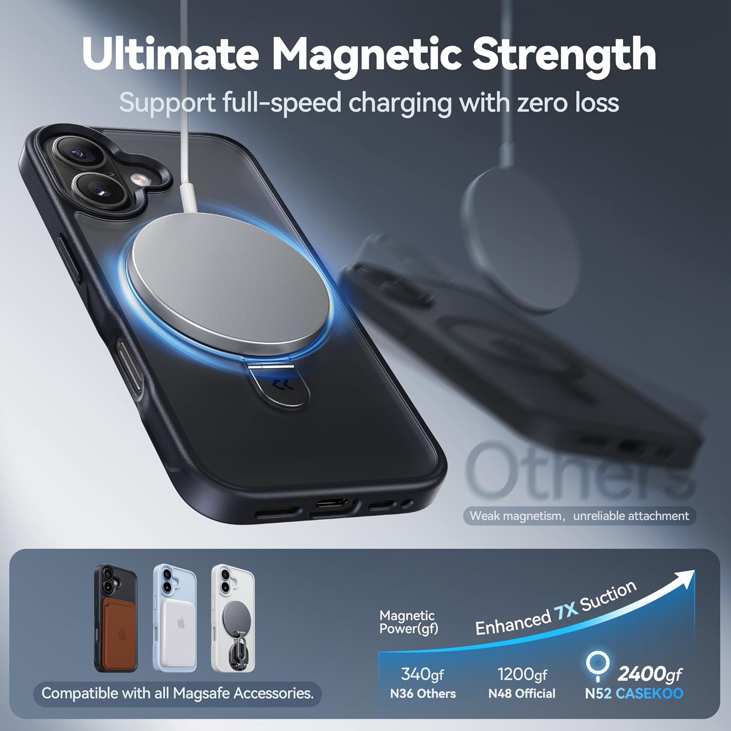 Thumbnail 1 de CASEKOO Ultra-Magnetic Stand for iPhone 17