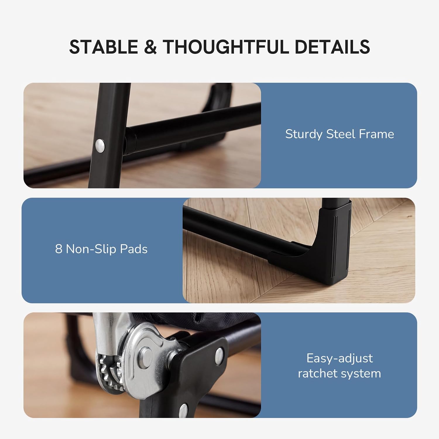 Detalle 1 de DUMOS Camping Cot with Carbon Steel Frame