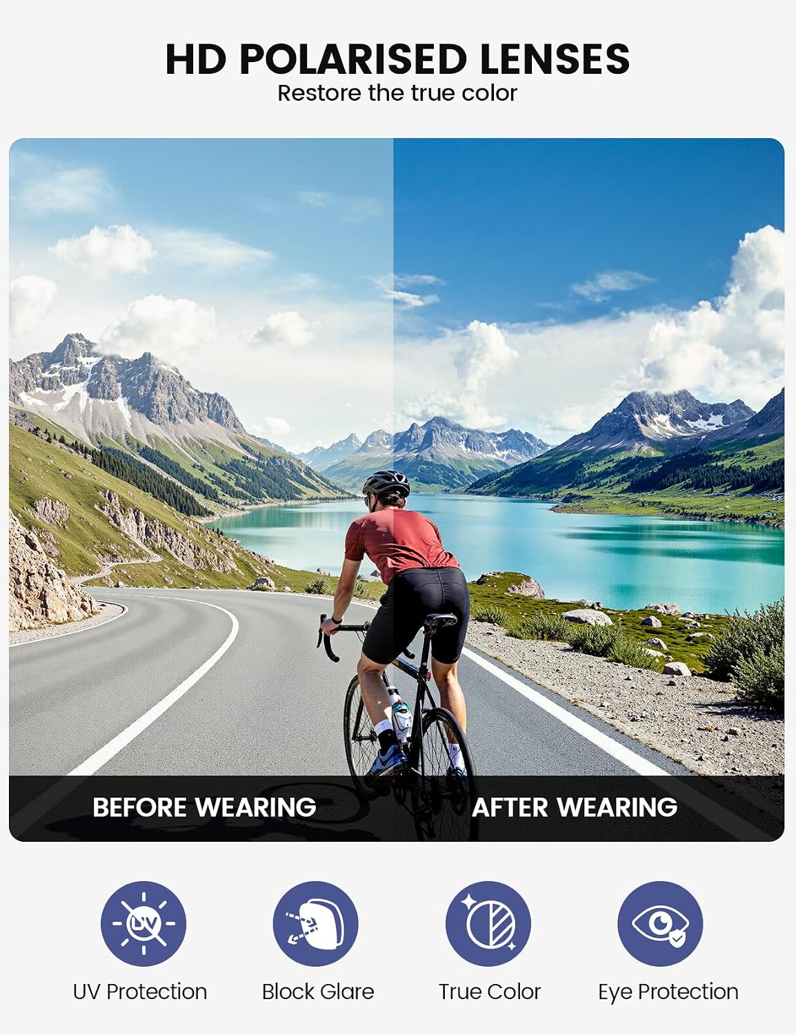 Thumbnail 2 de Lamicall Polarized Cycling Sunglasses 24g