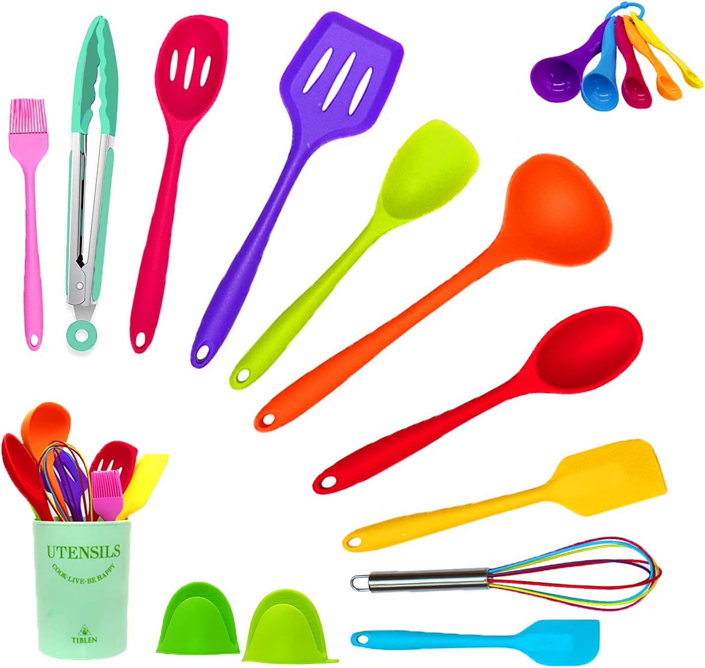 Thumbnail 4 de TIBLEN Silicone Kitchen Utensil Set, 18-Piece